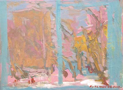 L'hiver derrière la fenêtre.
