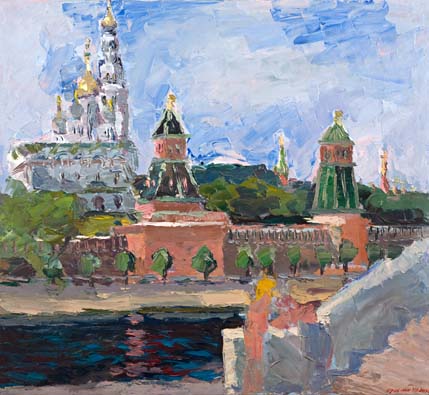 Moscou. Paysage au Clocher d'Ivan le Grand.