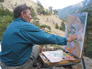 Le peintre aux cascades des Anglais, Corse
